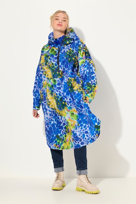 Funktions-Regencape, Unisex, Print, Kapuze