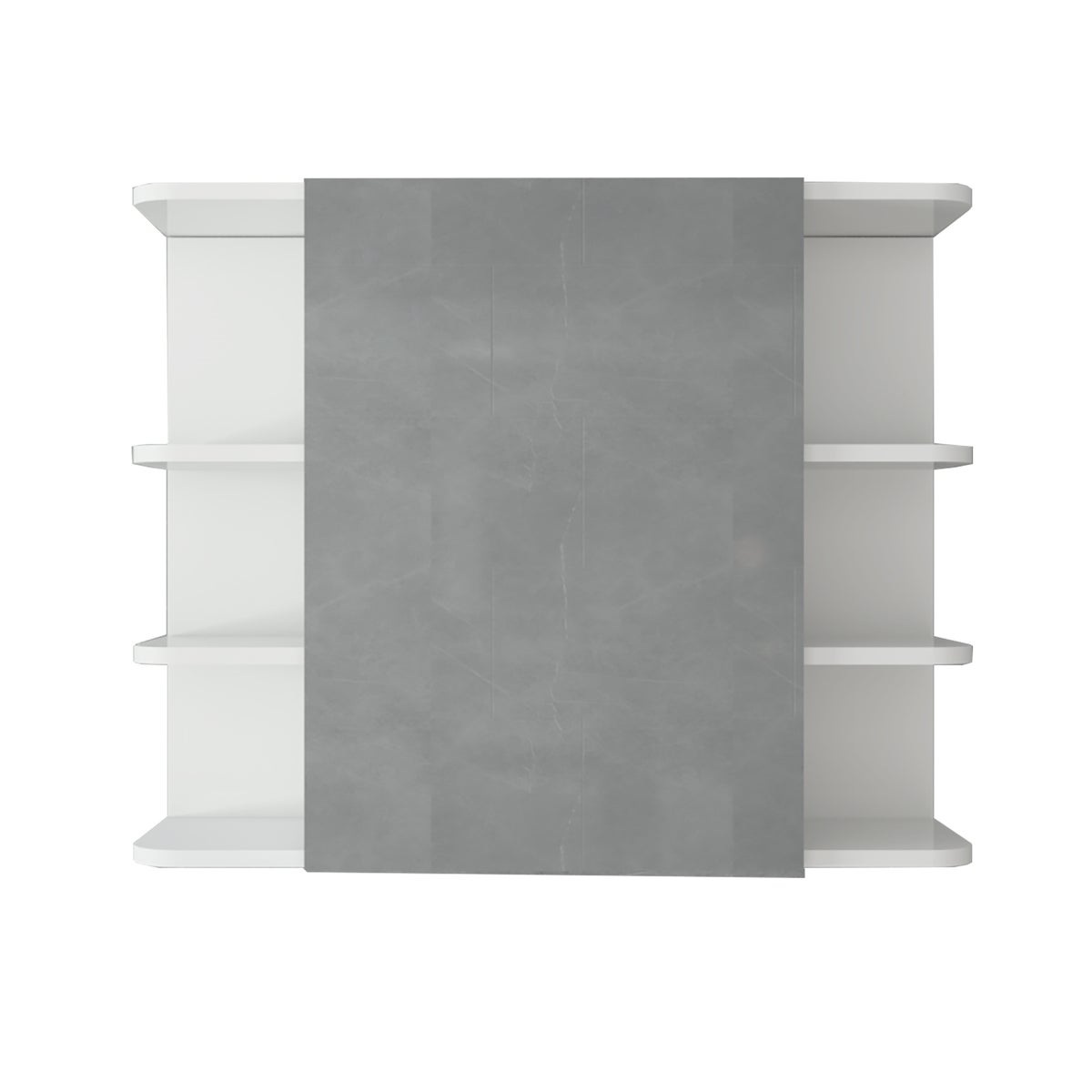 ML-Design 2-delige badkamermeubelset, badkamermeubelset, wastafelmeubel met onderkast in landelijke stijl, moderne spiegelkast, badkamerkast, wit, hout, veel opbergruimte