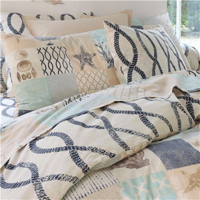 Linge de lit patchwork trésors des mers