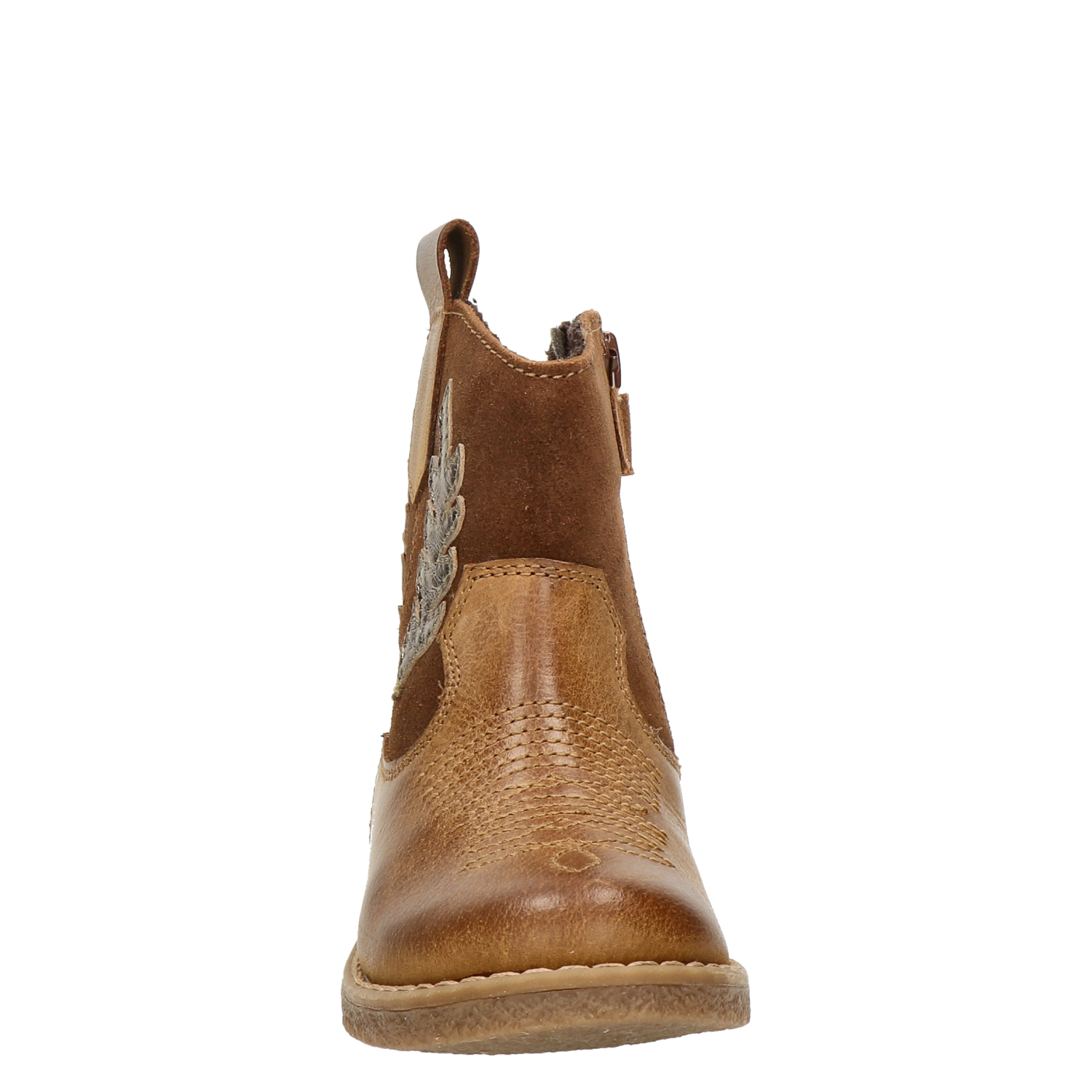 meisjes enkellaarsje Nelson Kids Cognac