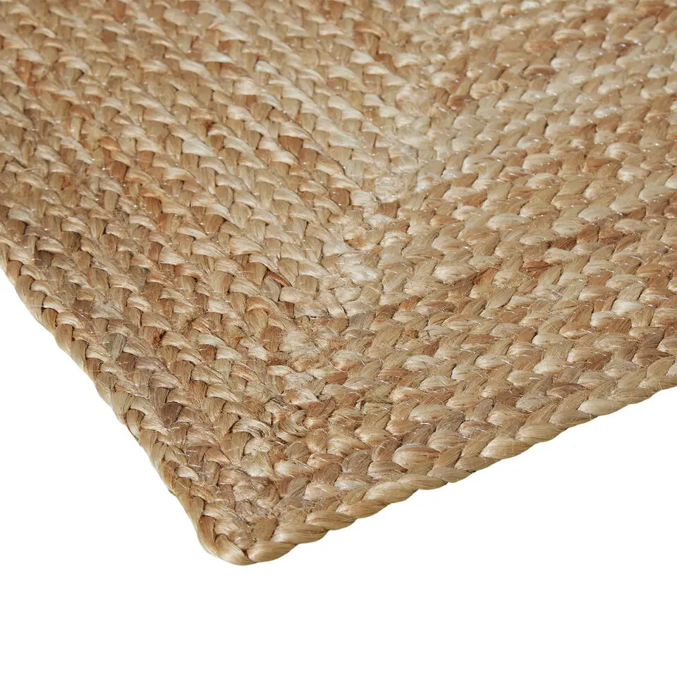 tectake® Handgeweven vloerkleed Glim van jute, boho-stijl 160 x 230 cm
