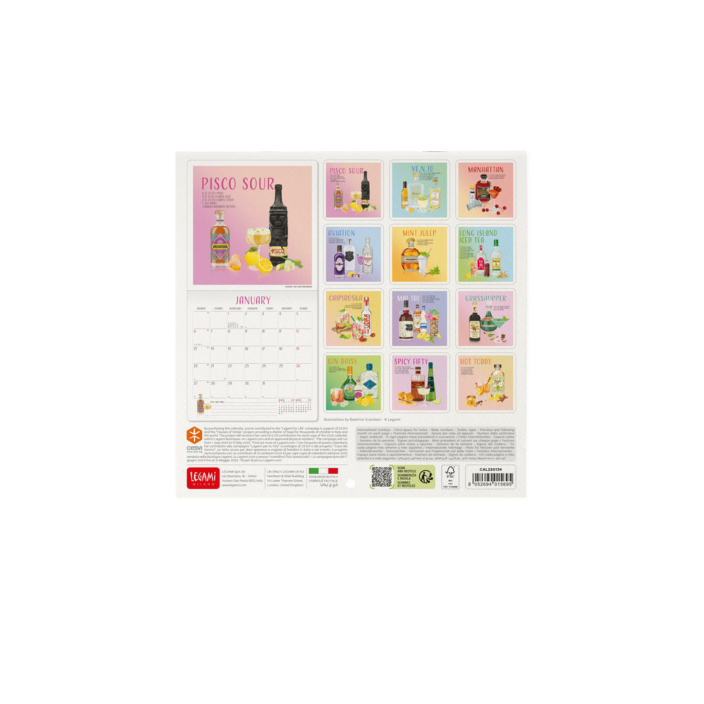 Calendário 2025 18X18 - Cheers