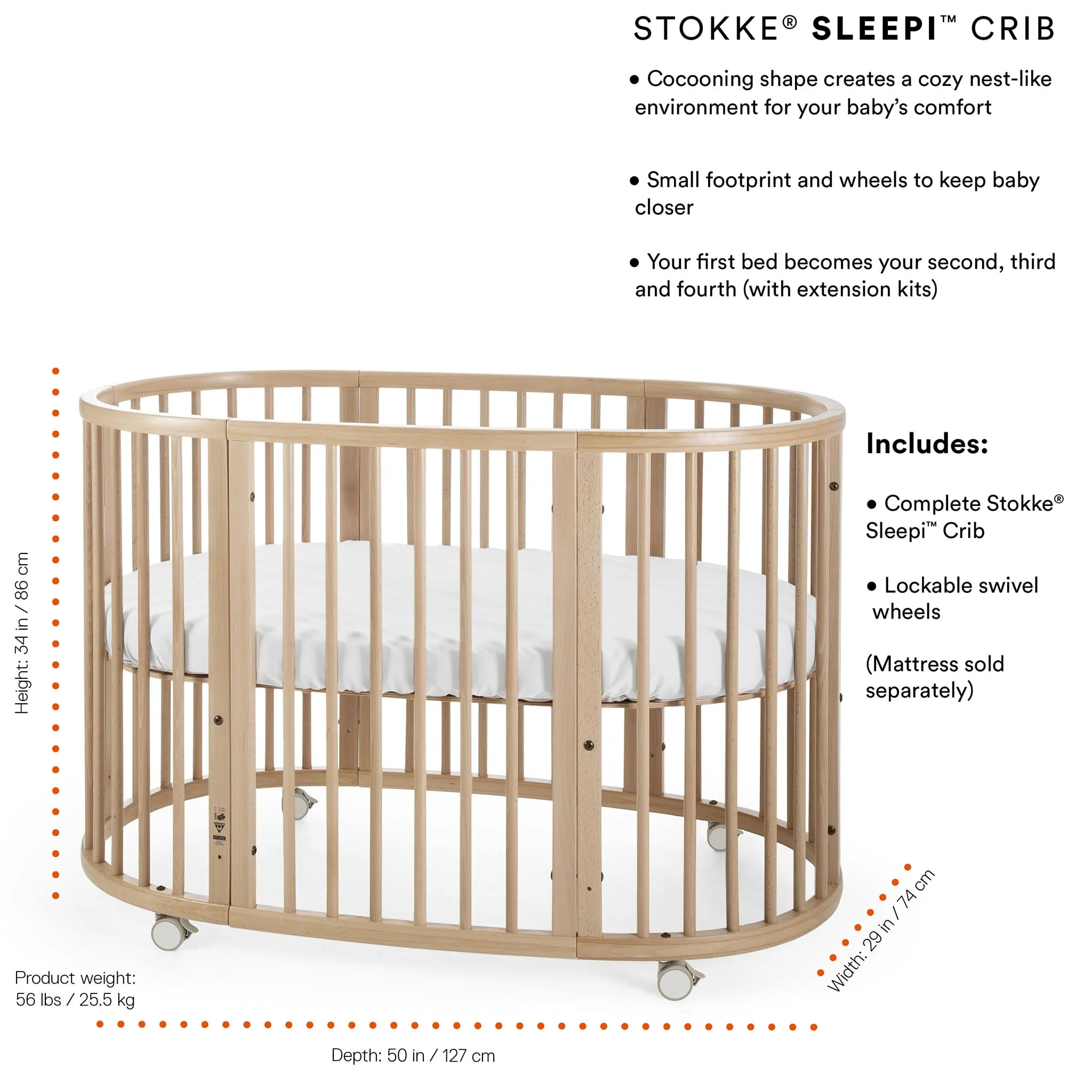 Stokke Couchette Évolutive Stokke® Sleepi™ V3 - Gris