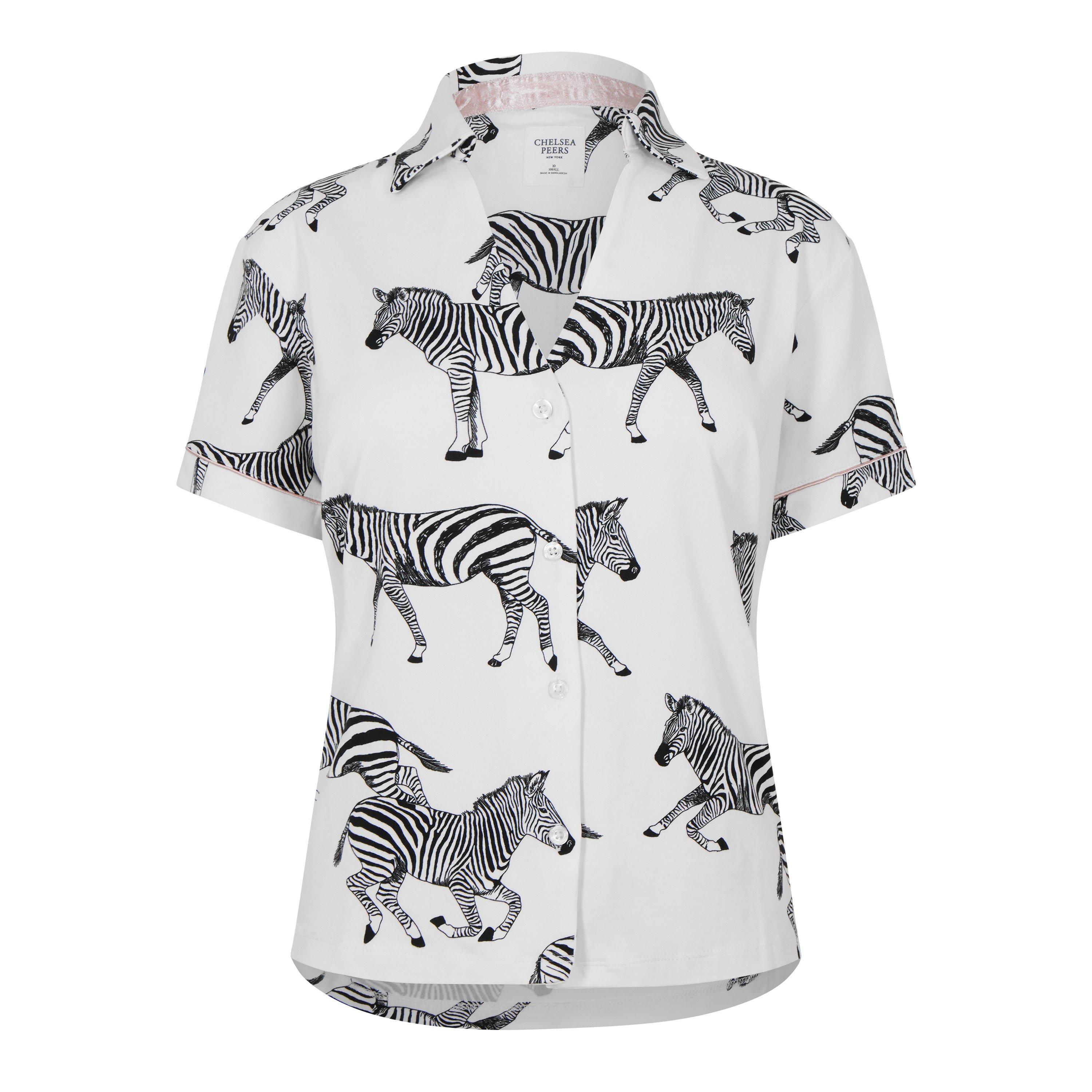 Chelsea Peers Zebra Print Short Pyjama Set