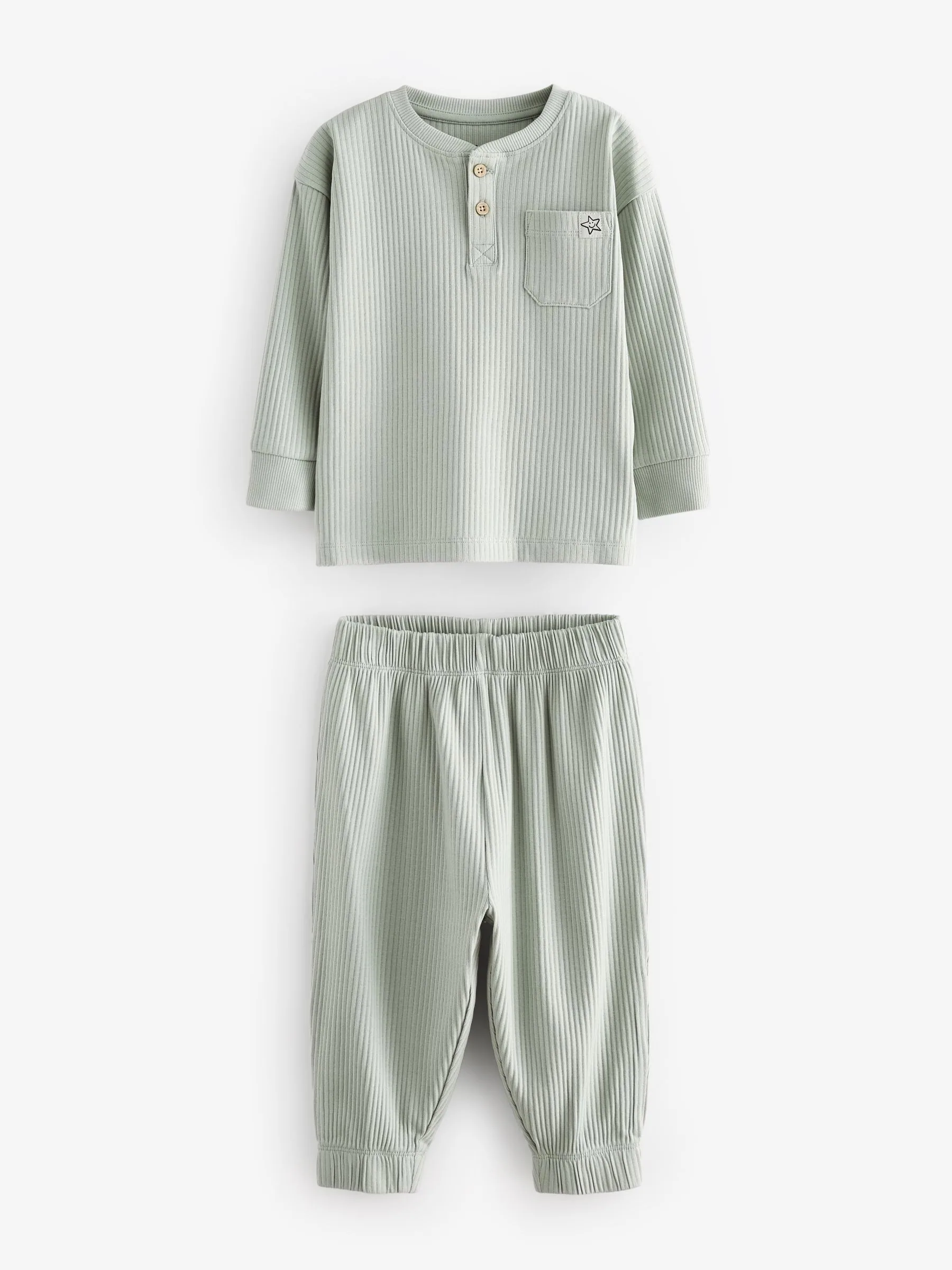 Marineblauw/camel effen - Verpakking van 3 relaxed fit pyjama's (9mnd-12jr)