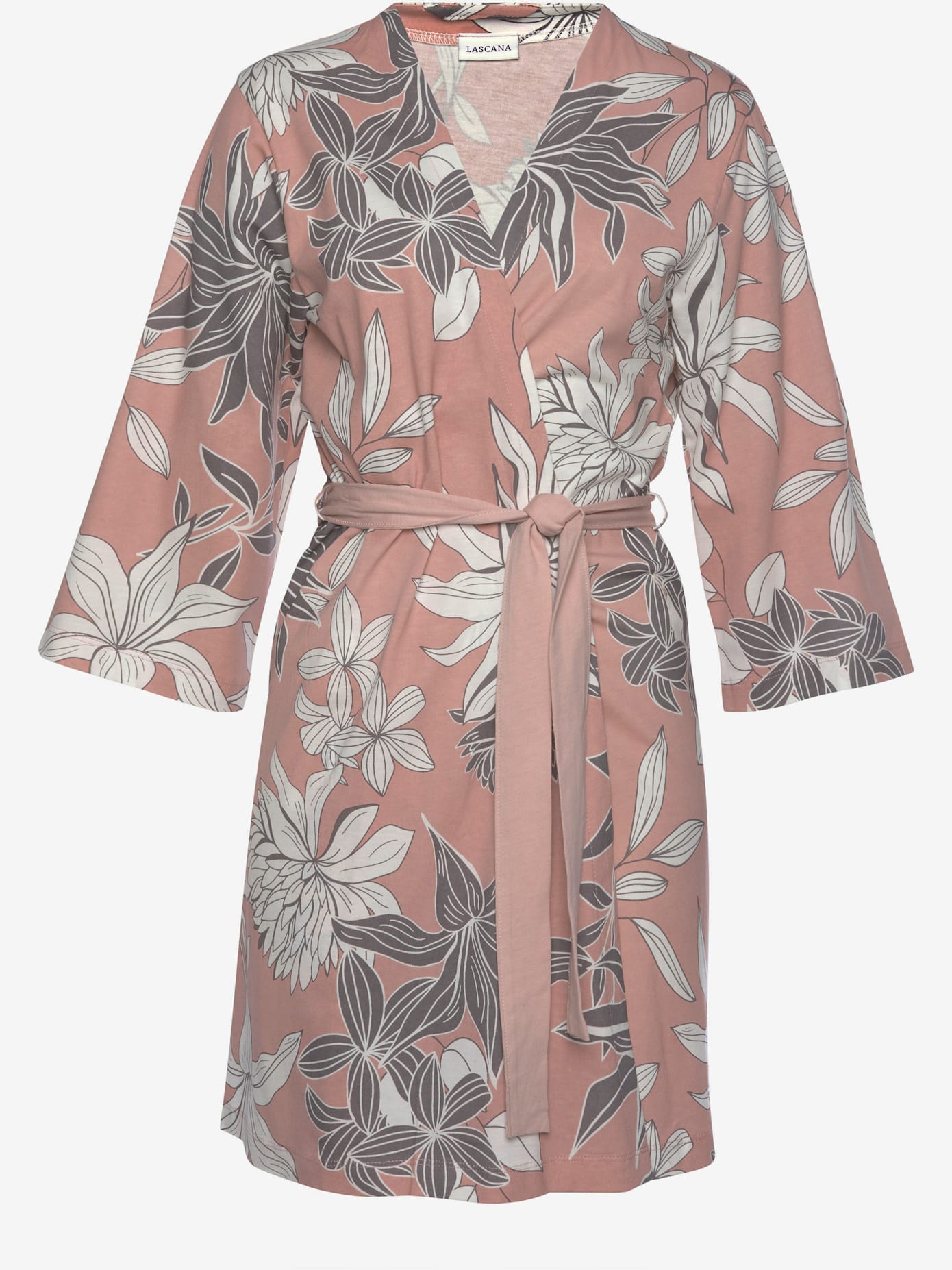Kimono court à imprimé floral