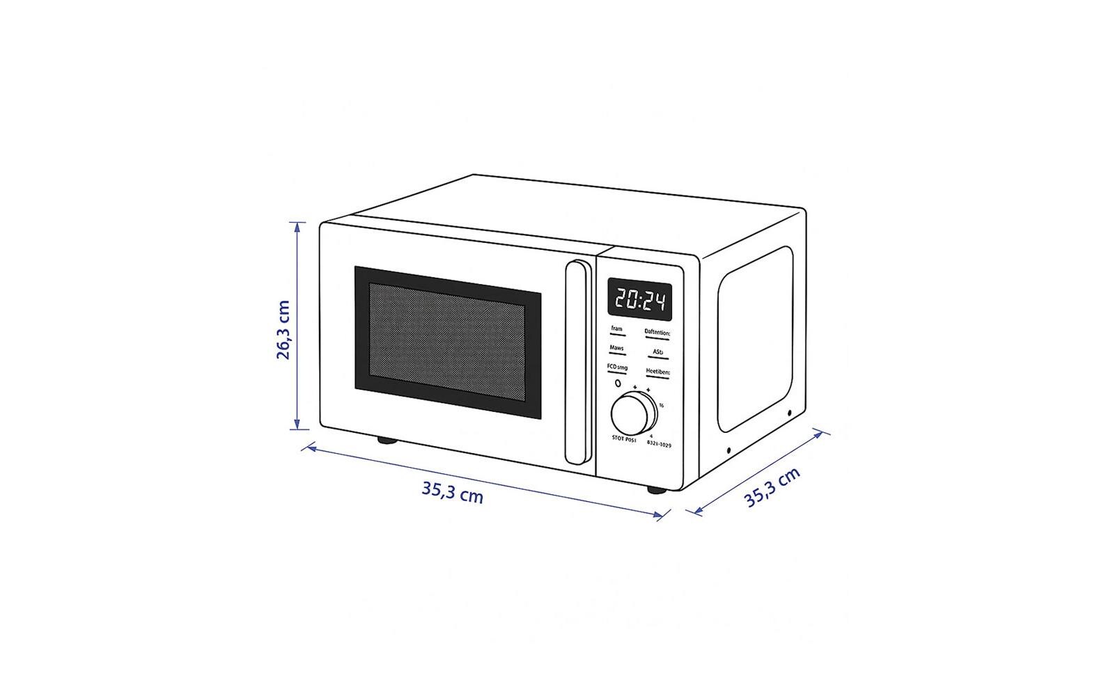 Mikrowelle mit Grill MW20P62 Schwarz<br>Mikrowelle mit Grillfunktion