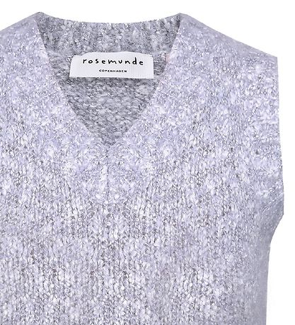 Rosemunde Vest - Alpaka/Uld - Arctic Blue Melange