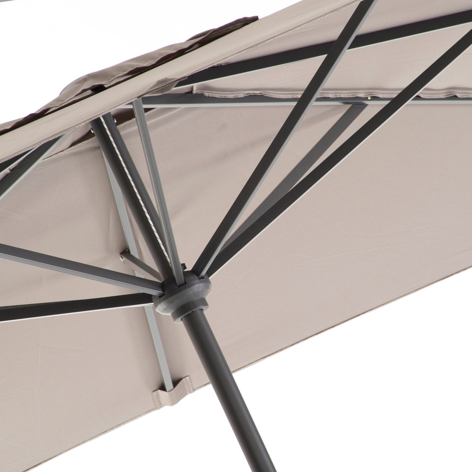 Intratuin parasol Pallini taupe 80+UV 280 x 280 cm