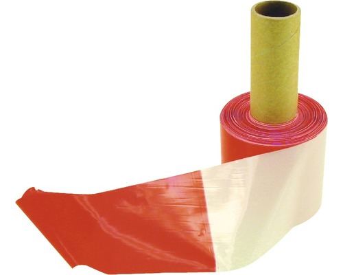 Afzetlint, waarschuwingslint, waarschuwingslint, rood/wit, 100 m, 80 mm