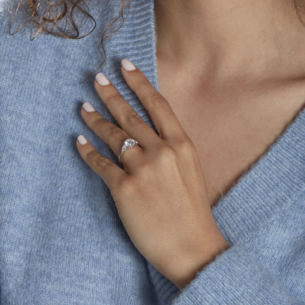 Bague Giana Or Blanc Oxyde De Zirconium