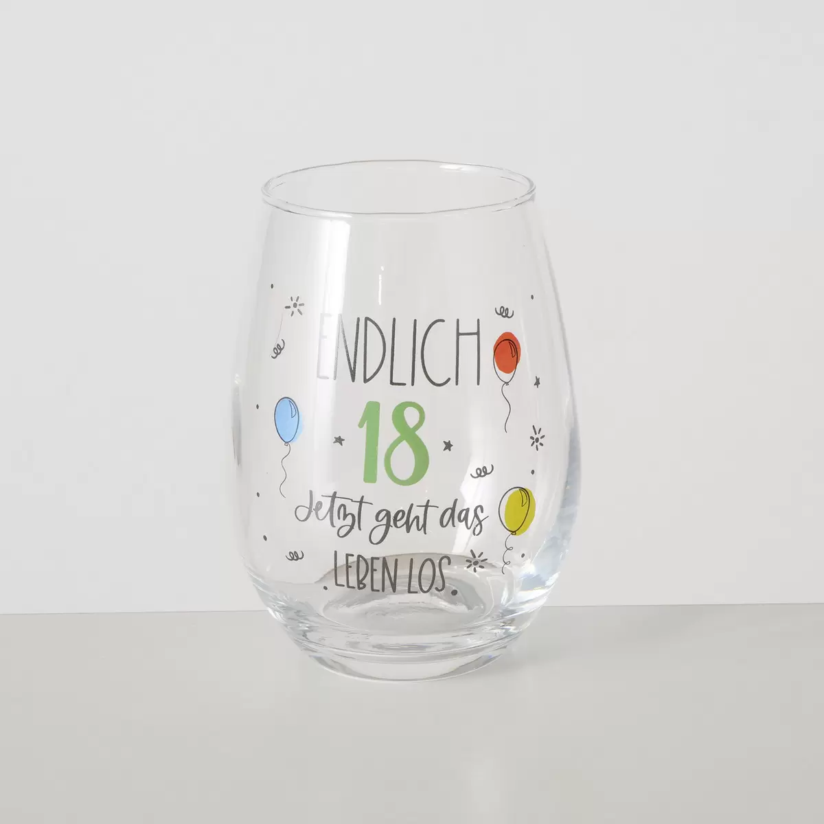 Trinkglas Geburtstag Bunt
