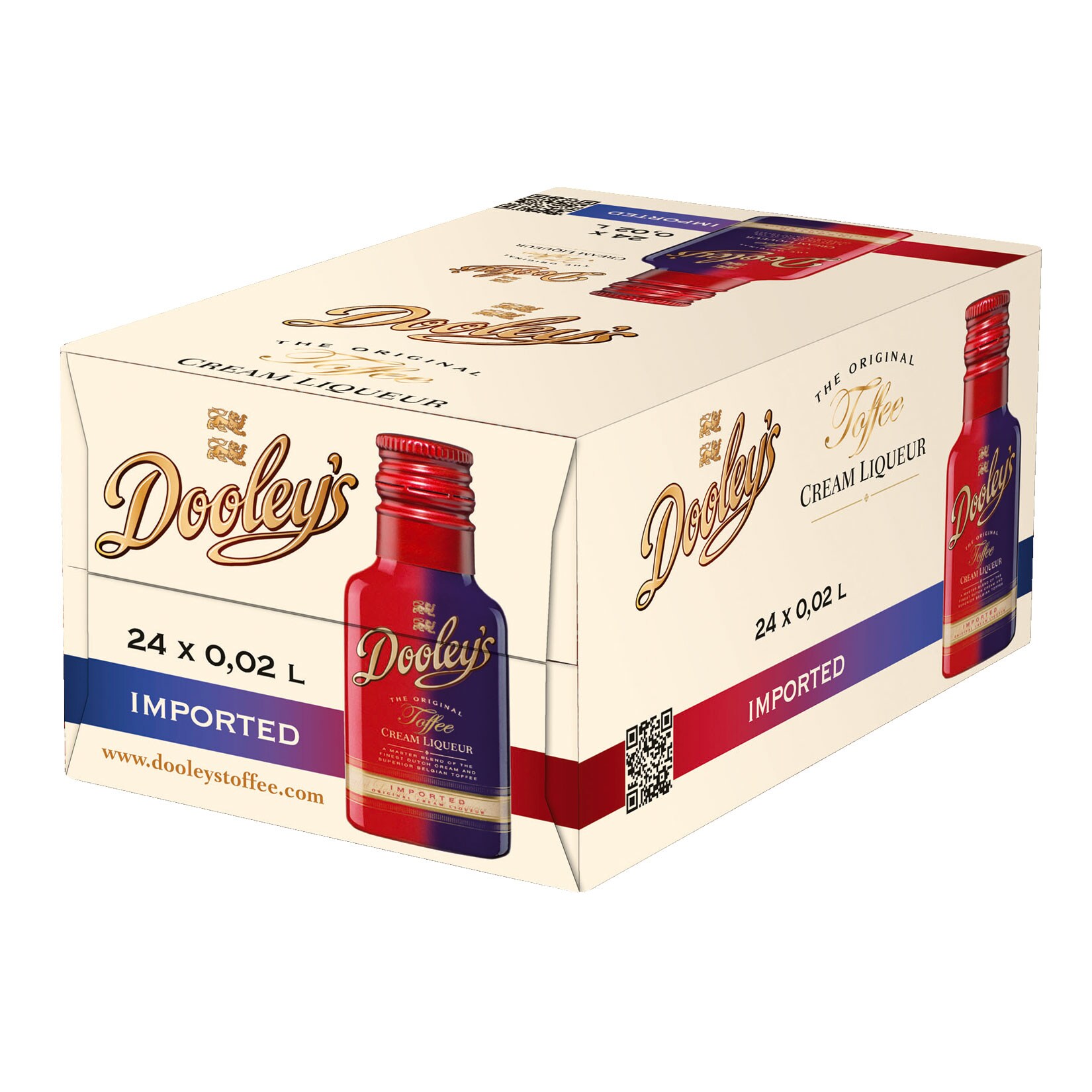 Dooley's Original Toffee Cream Liqueur PET 17,0 % vol 20 ml, 24er Pack