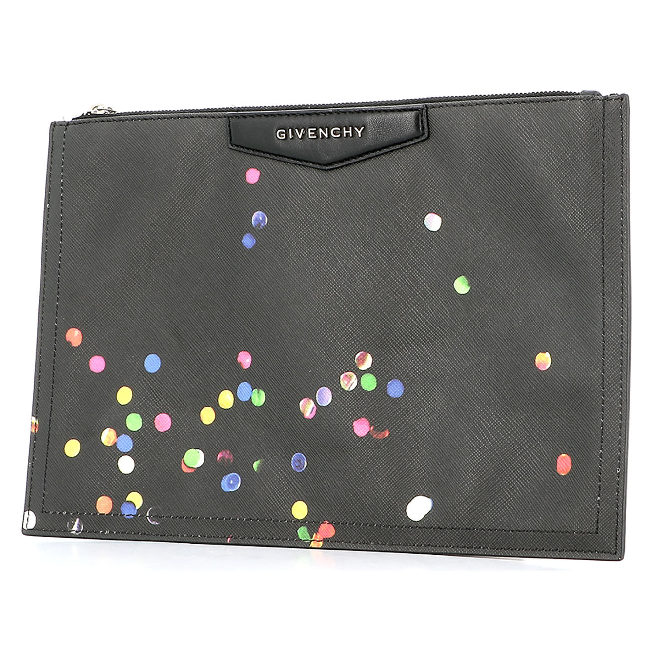 Givenchy Pochette Confettis en Cuir noire - Neuf sans étiquette - L.29 cm