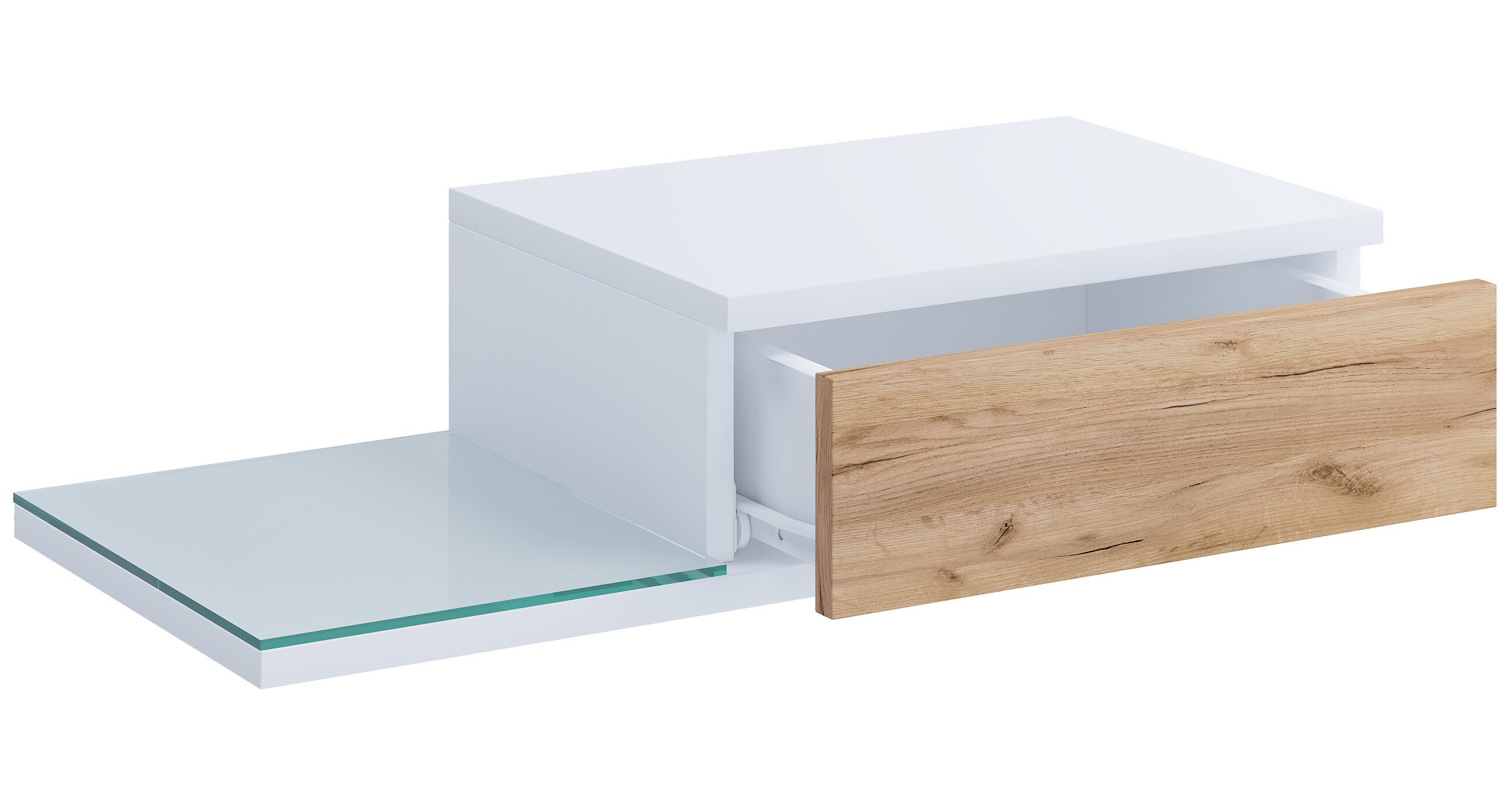 VCM Holz Wandschublade Nachtschrank Wandboard Schublade Konsole Nachttisch Konsila L