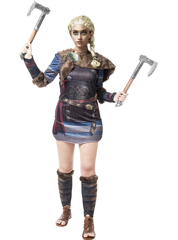 FUNIDELIA Assassins Creed Valhalla Øks til dame og mann - Størrelse: 0 - Brun