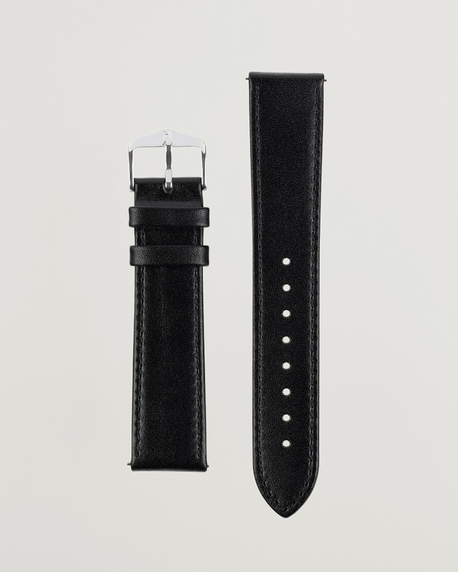 HIRSCH Osiris Calf Leather Watch Strap Black