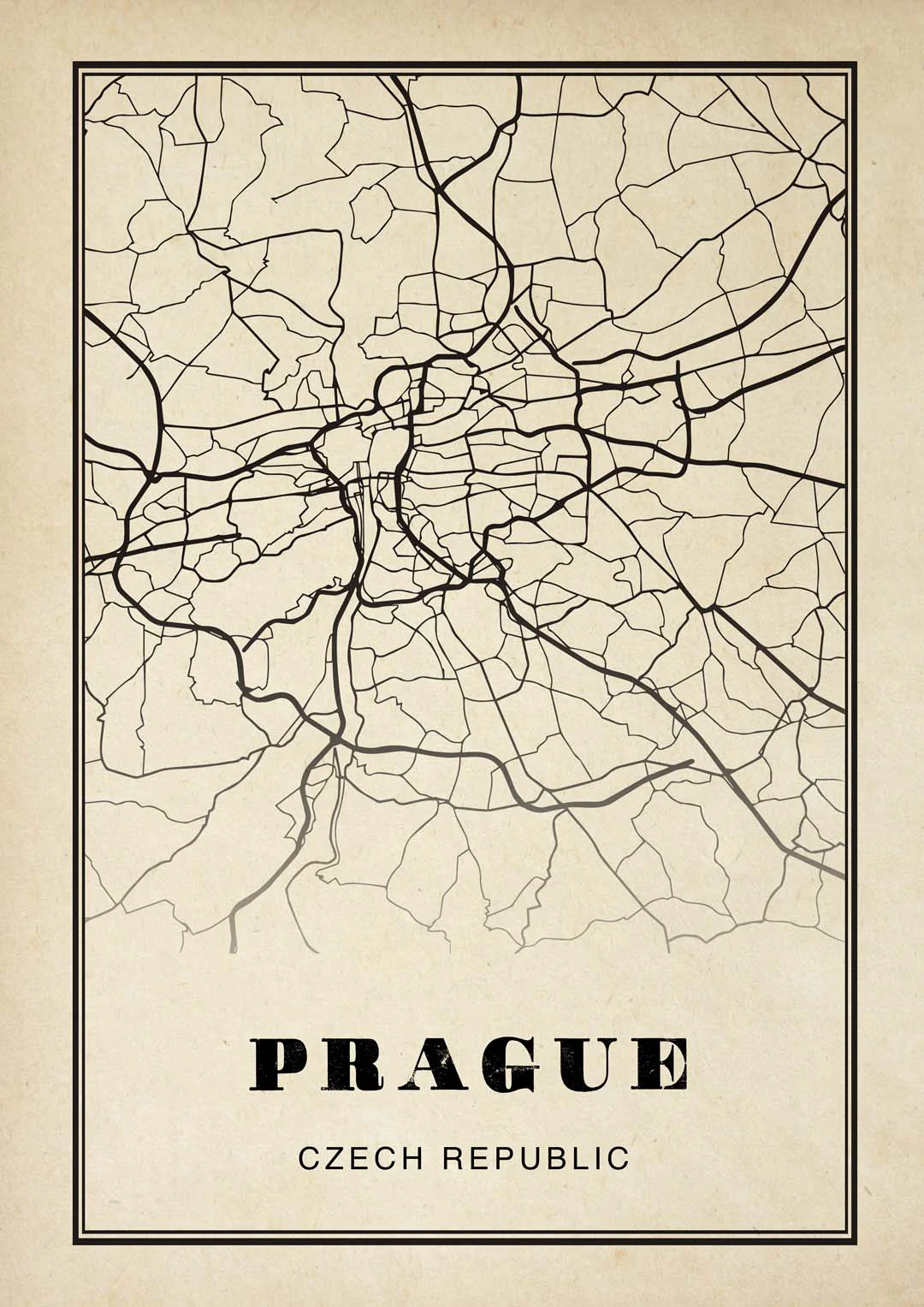 Prag Stadt Sepia