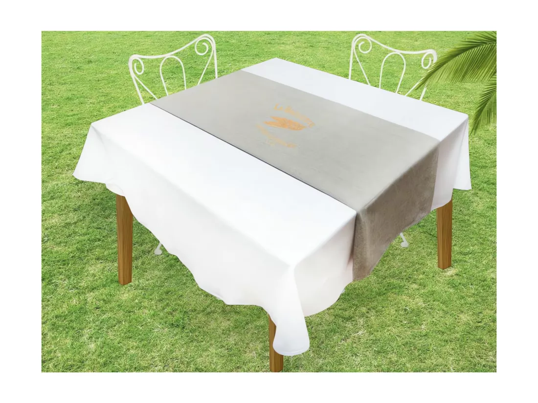 Chemin de table en coton BAGUETTE, par Soleil d'ocre