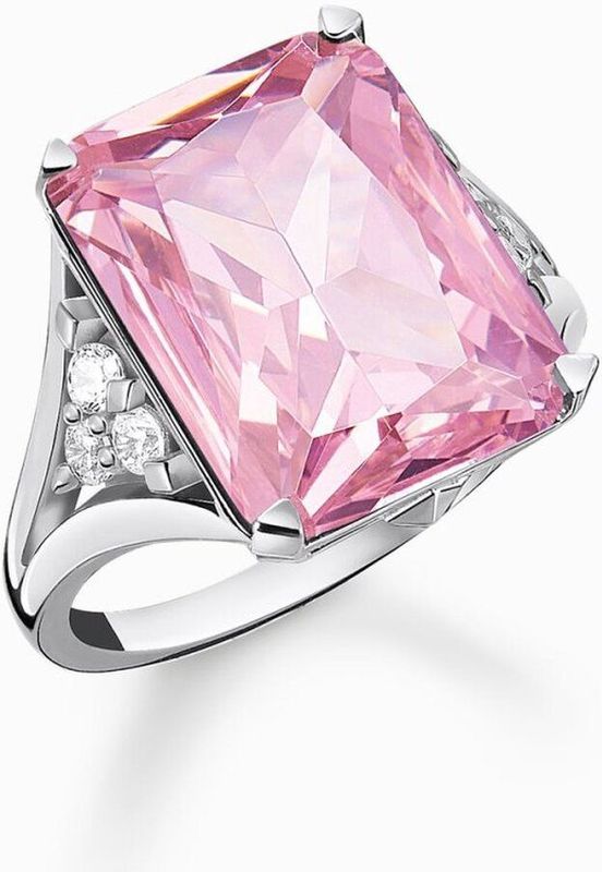 Thomas Sabo - Ring - Roze - Zilver - Zirkoon - 925/-