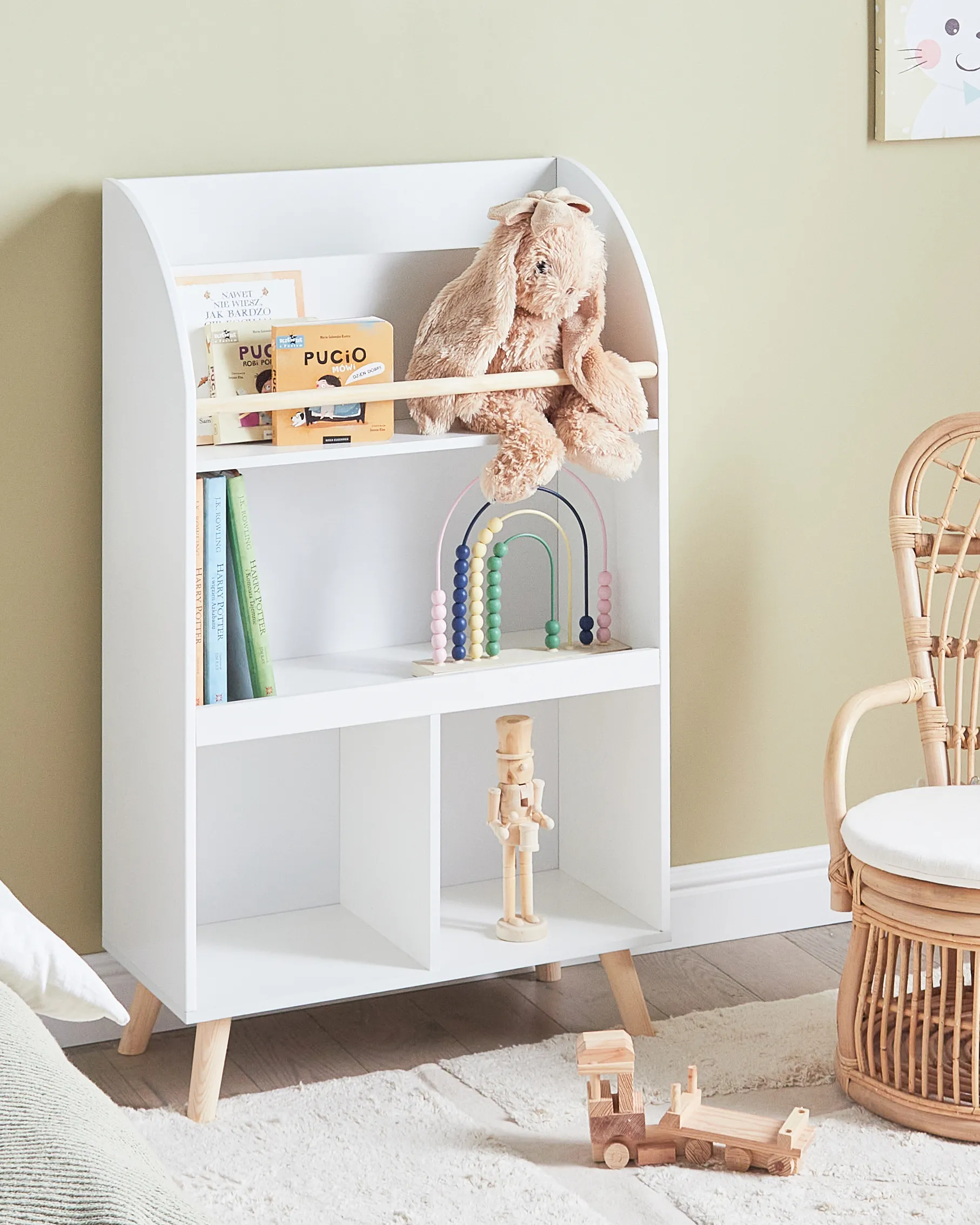 Boekenkast met 3 planken LILOET 102 cm Wit