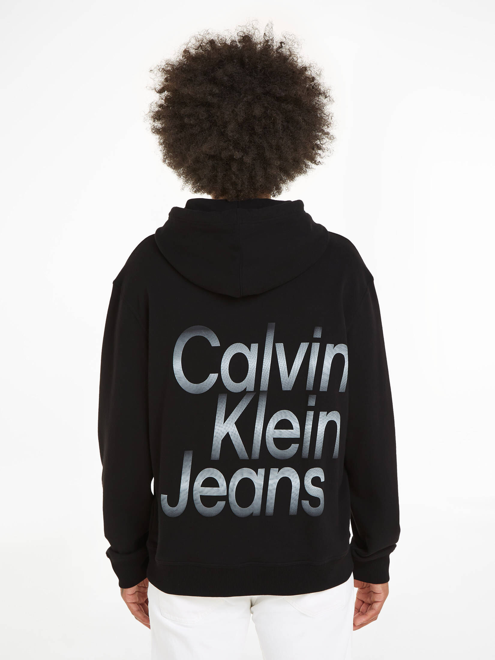 CALVIN KLEIN JEANS| Herren Sweatshirt mit Kapuze BLOWN UP DIFFUSED STACKED HOODIE