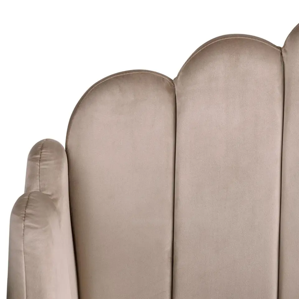 AMBILLOU - Tweepersoonsbed - Taupe - 160 x 200 cm - Fluweel