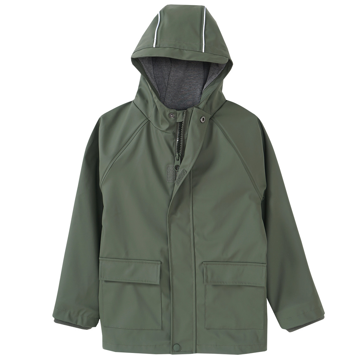 Famy Kinder Regenjacke mit Beschichtung dunkelgrün