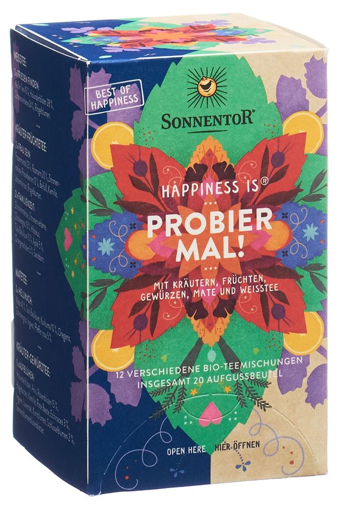 SONNENTOR Happiness is Probier mal! Tee Tees BIO 20 Stk