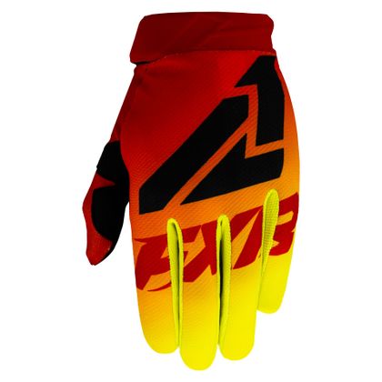 Gants cross FXR CLUTCH STRAP RED/HI VIS 2021 - Rouge / Jaune