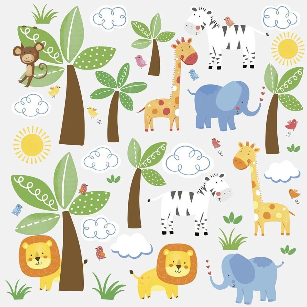 TheDecoFactory Animaux de la Jungle - Stickers