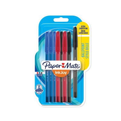 Paper Mate InkJoy 100 - 8 Stylos à bille - Assortis Standard