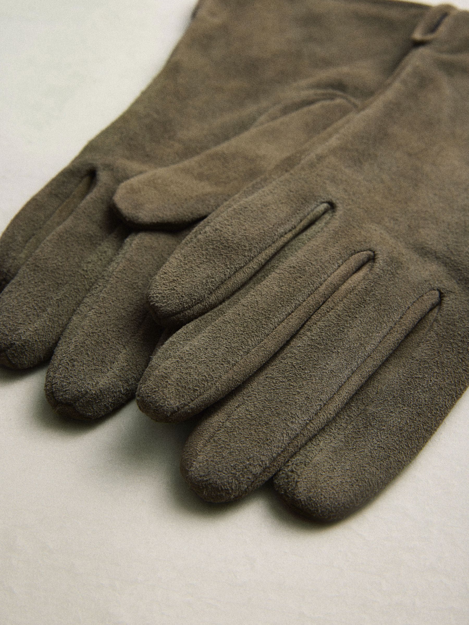 Kakigroen - N. Premium Suède Handschoenen
