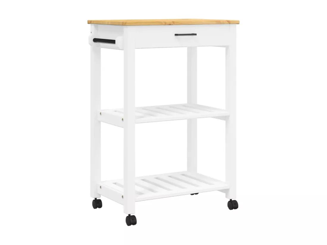 Chariot de cuisine MONZA 60x40x90 cm bois massif de pin