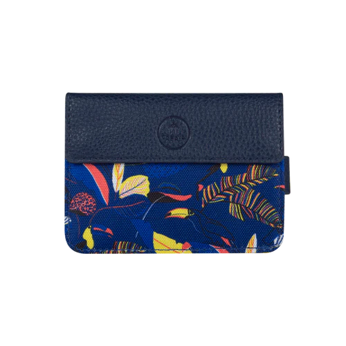 Porte-cartes Machu Picchu bleu marine