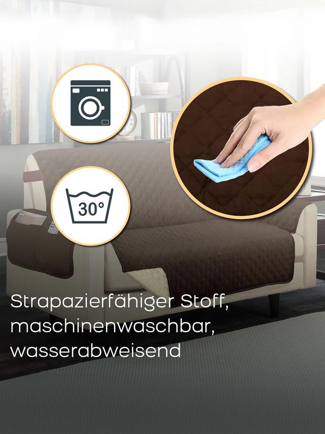 Schützender, wendbarer Sofabezug mit Stauraum, 2-Sitzer