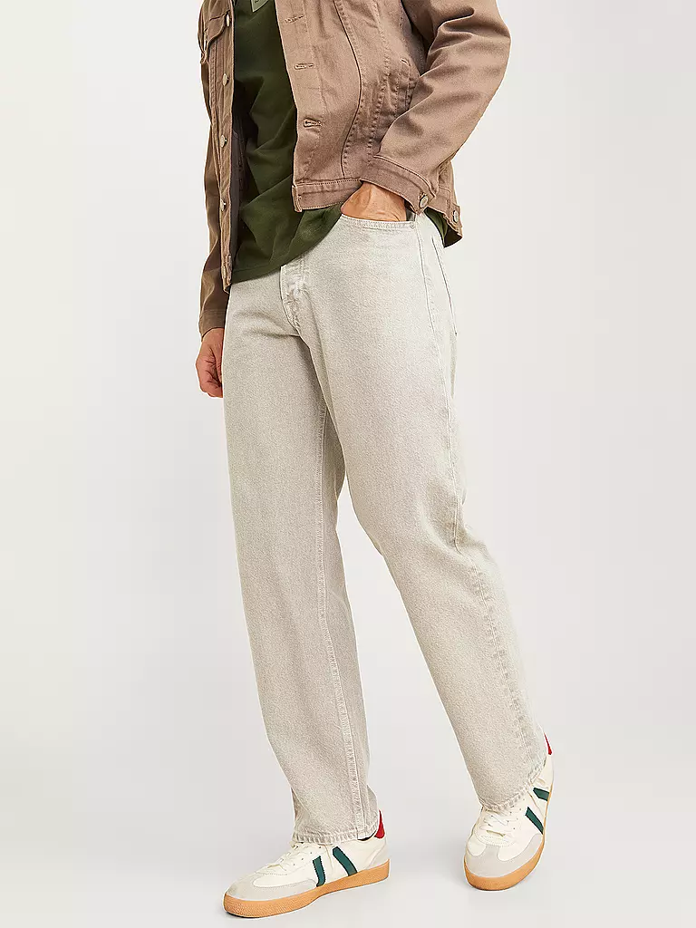 JACK & JONES Jeans Baggy Fit JJIEDDIE JJORIGINAL beige