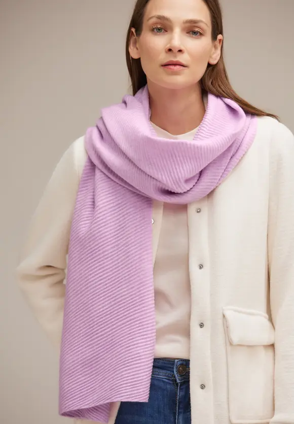 Plisseé Schal - soft rose melange