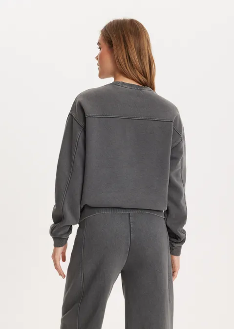 Sweater met details antraciet (ANTRA)