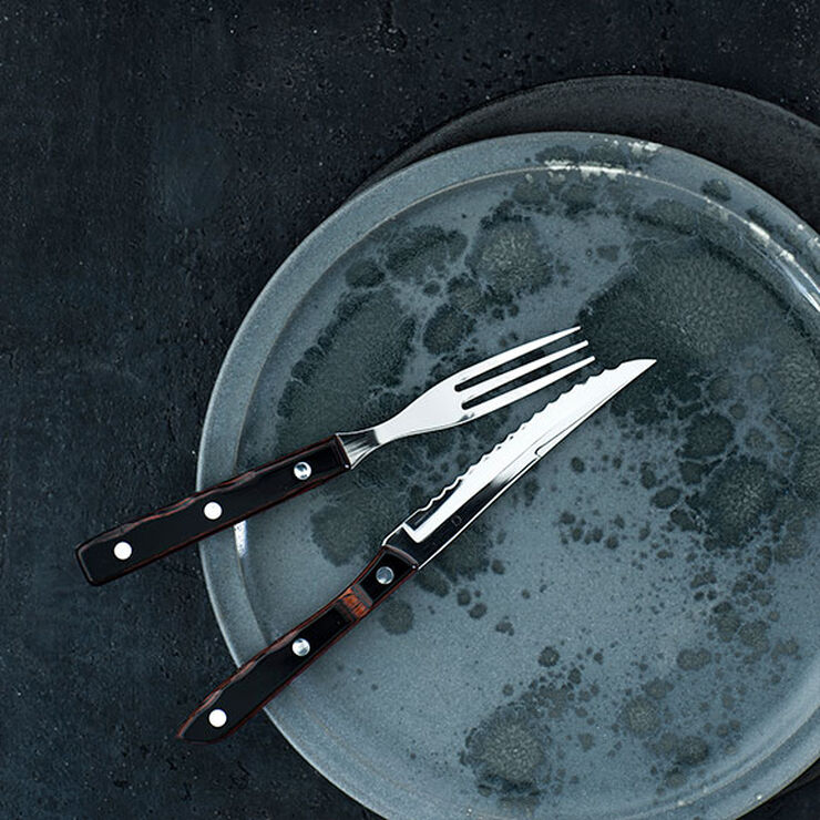 Gense Old Farmer Classic grillbestik 4 dele Sort