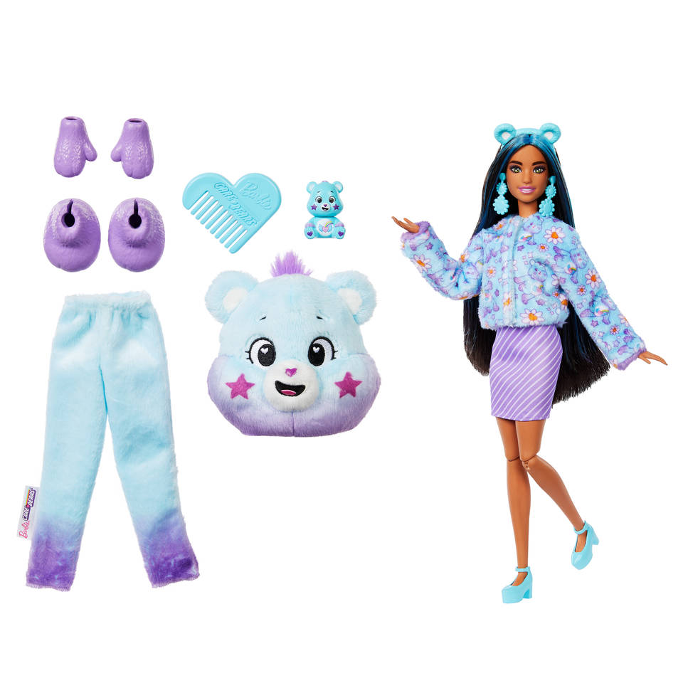 Barbie Cutie Reveal Care Bears pop - paars