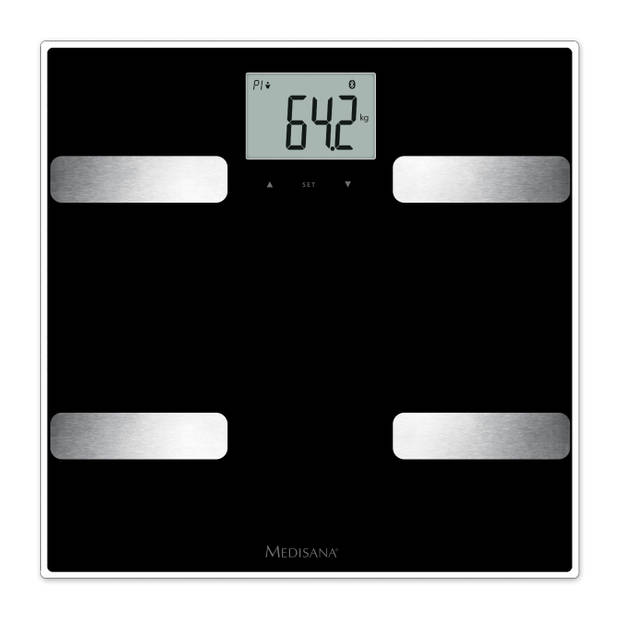 Medisana BS A41 lichaamsanalyse weegschaal met Bluetooth (zwart)