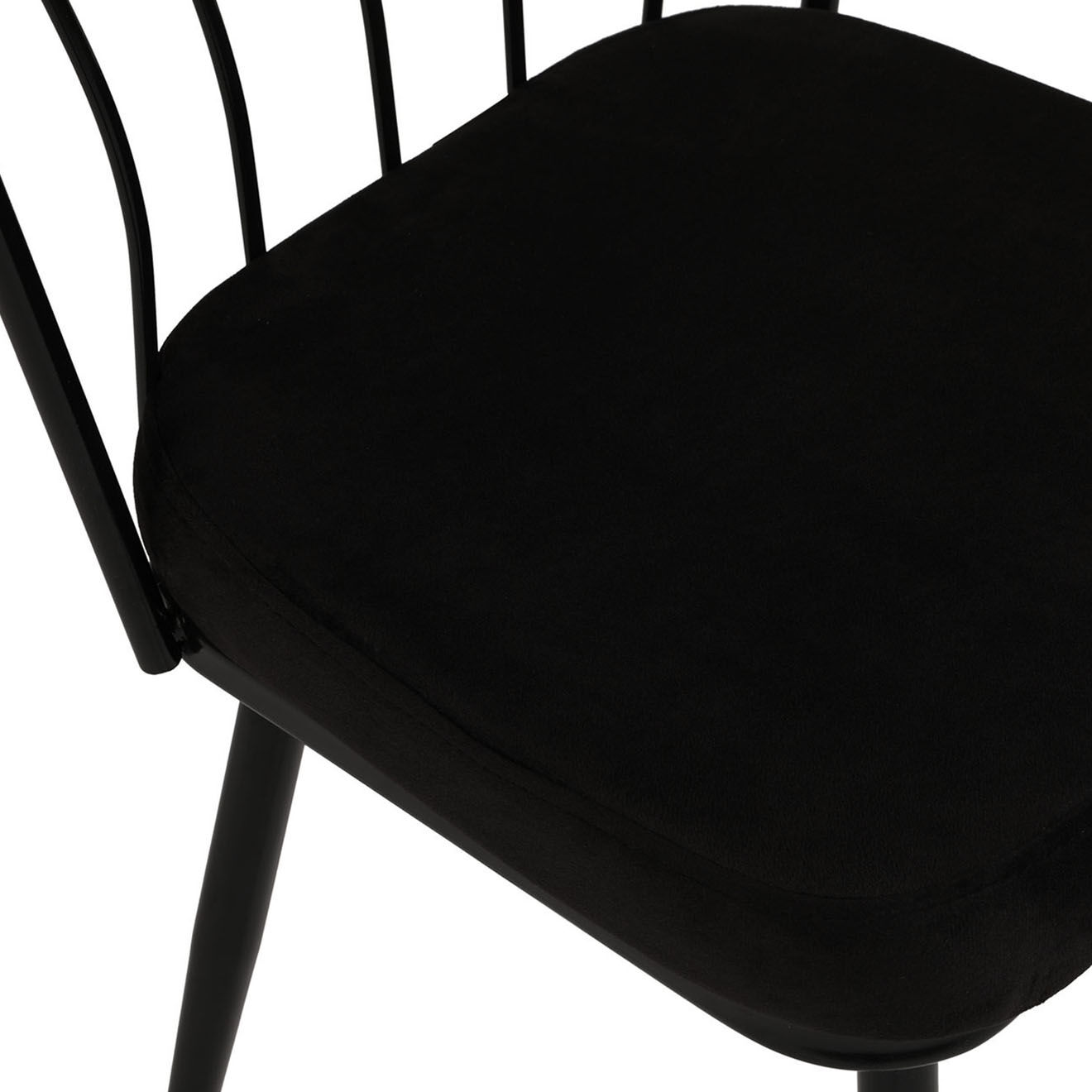Wooden Art 2 Chaises Yildiz noires - 82x43x42 cm
