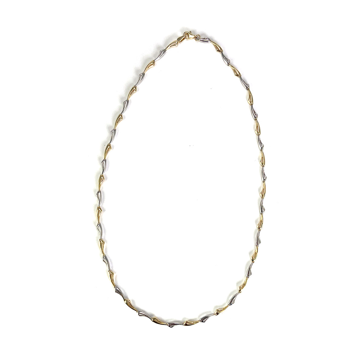Collier d'occasion or 585 2 tons maille fantaisie