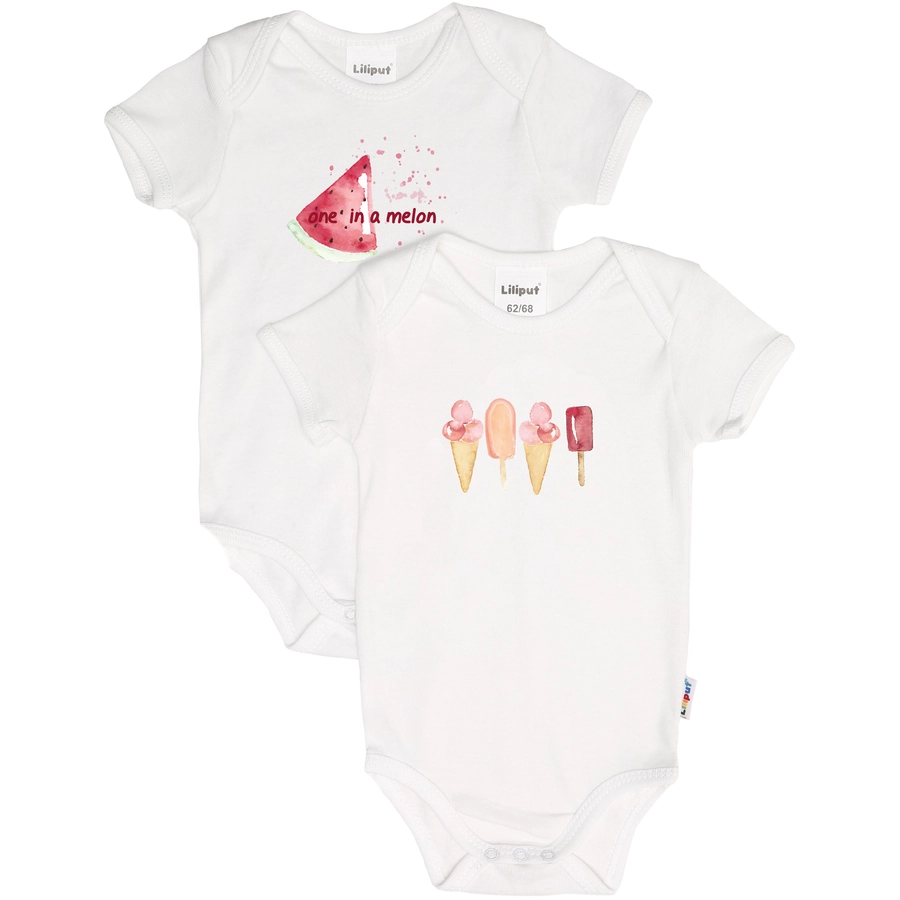 Liliput Kurzarm-Bodies 2er-Pack weiß