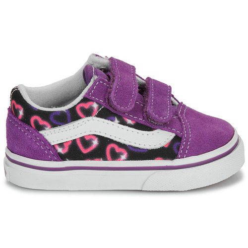 Vans - Old Skool V Neon Hearts PURPLE/MULTI Violeta / Negro
