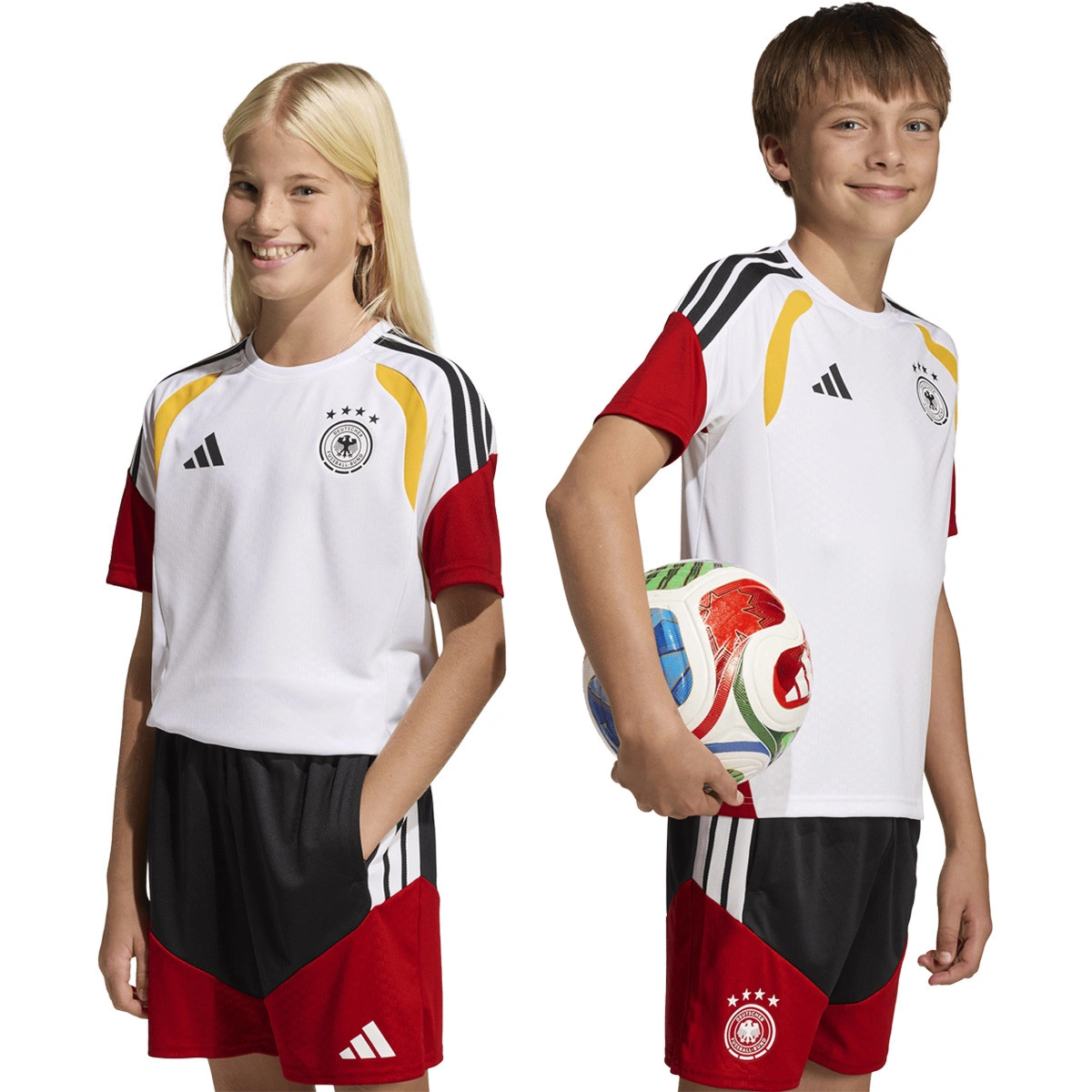 T-Shirt adidas Alemanha Training Mundial 2026 Criança