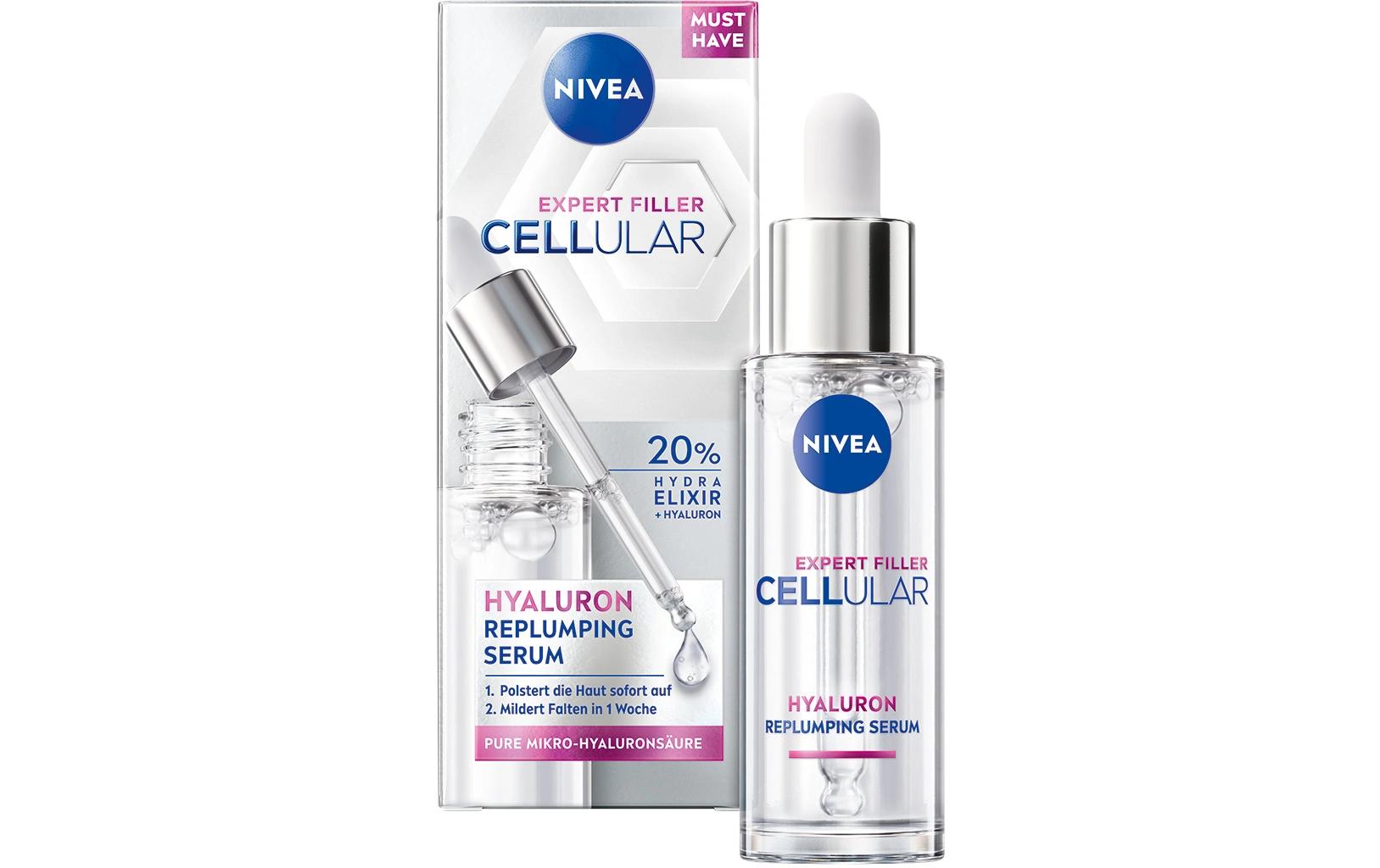 Set Cellular Filler Hyaluron Gesichtspflege Routine 4-teiligPflege-Set reduziert feine Linien