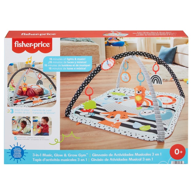 Fisher-Price - 3 in 1 Musik, Glow & Grow Spieldecke