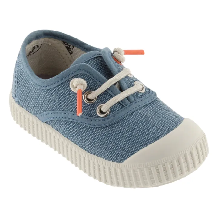Victoria Baskets Lacets Elastiqués Lona Lavada | Bleu